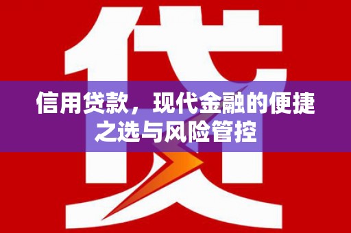 海州信用贷款，现代金融的便捷之选与风险管控