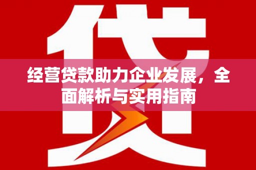 海州经营贷款助力企业发展，全面解析与实用指南