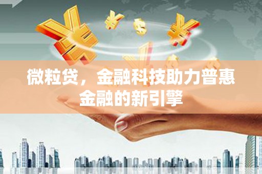 海州微粒贷，金融科技助力普惠金融的新引擎