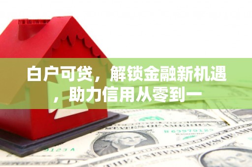 海州白户可贷，解锁金融新机遇，助力信用从零到一
