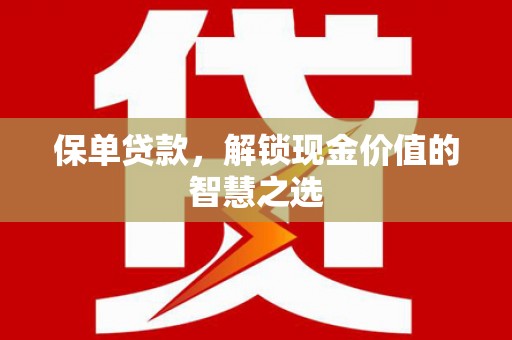海州保单贷款，解锁现金价值的智慧之选