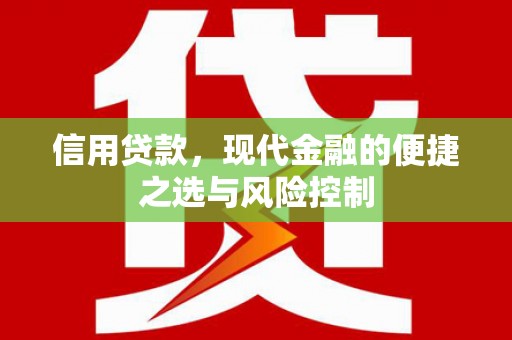 海州信用贷款，现代金融的便捷之选与风险控制