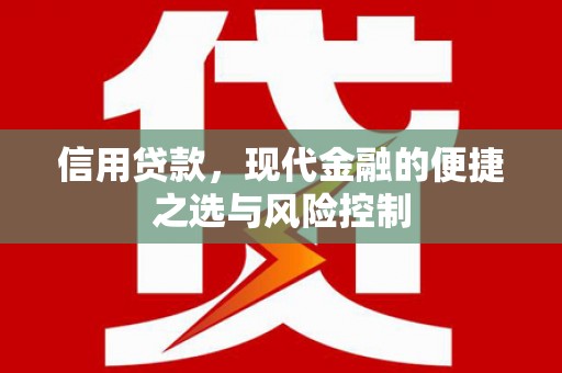 海州信用贷款，现代金融的便捷之选与风险控制