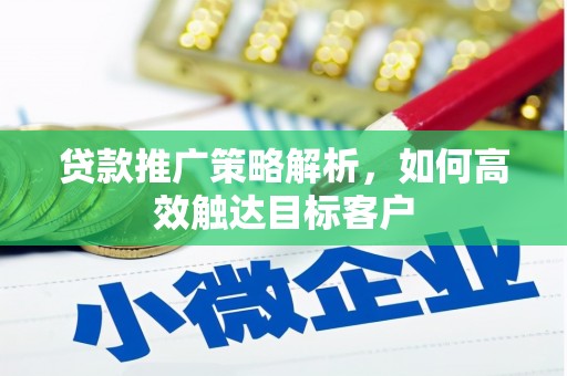 海州贷款推广策略解析，如何高效触达目标客户