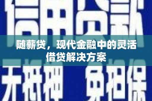 海州随薪贷，现代金融中的灵活借贷解决方案