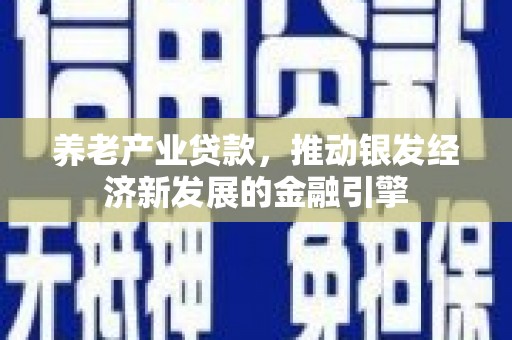 海州养老产业贷款，推动银发经济新发展的金融引擎