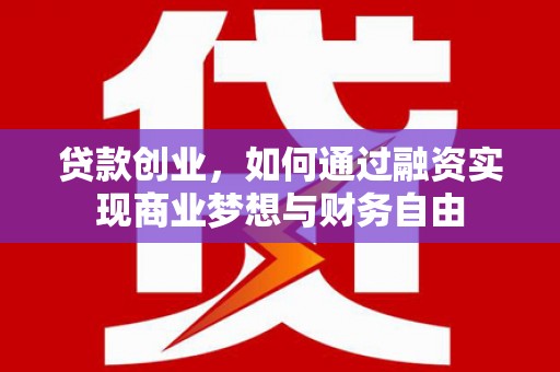 海州贷款创业，如何通过融资实现商业梦想与财务自由