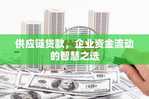 海州供应链贷款，企业资金流动的智慧之选