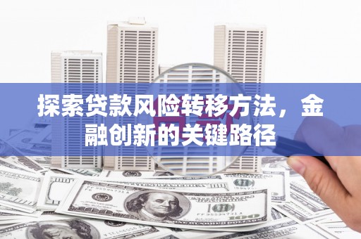 海州探索贷款风险转移方法，金融创新的关键路径