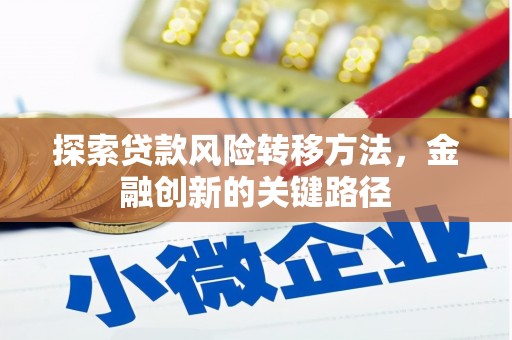 海州探索贷款风险转移方法，金融创新的关键路径