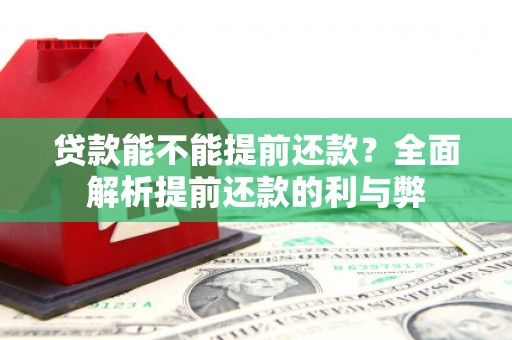 海州贷款能不能提前还款？全面解析提前还款的利与弊