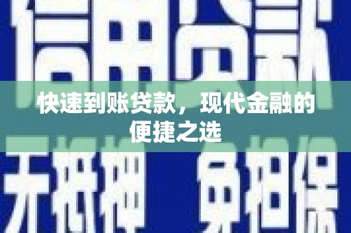 海州快速到账贷款，现代金融的便捷之选