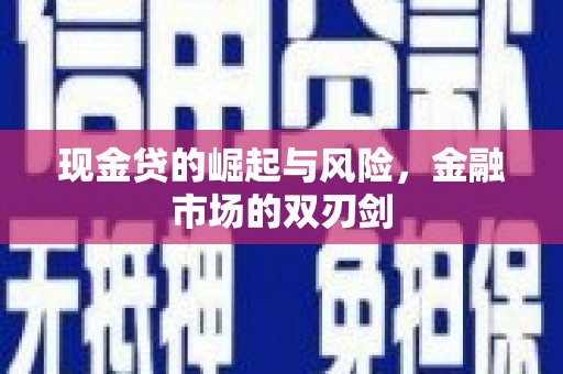 海州现金贷的崛起与风险，金融市场的双刃剑