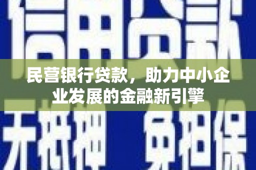 海州民营银行贷款，助力中小企业发展的金融新引擎
