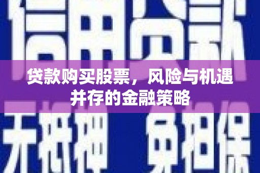 海州贷款购买股票，风险与机遇并存的金融策略