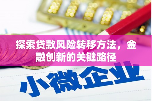 海州探索贷款风险转移方法，金融创新的关键路径