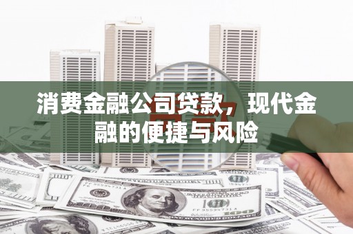 海州消费金融公司贷款，现代金融的便捷与风险