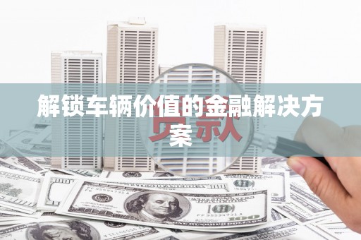 海州解锁车辆价值的金融解决方案