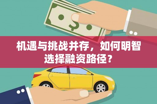 海州机遇与挑战并存，如何明智选择融资路径？