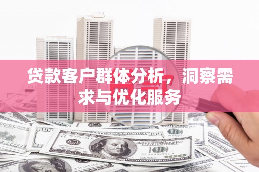 海州贷款客户群体分析，洞察需求与优化服务